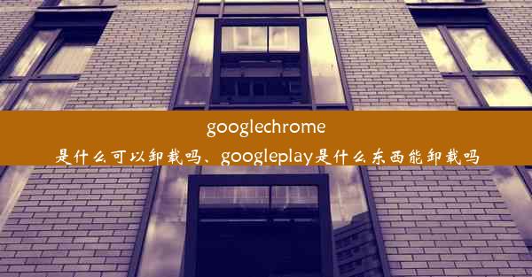 googlechrome是什么可以卸载吗、googleplay是什么东西能卸载吗