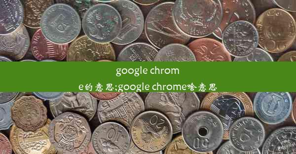 google chrome的意思;google chrome啥意思