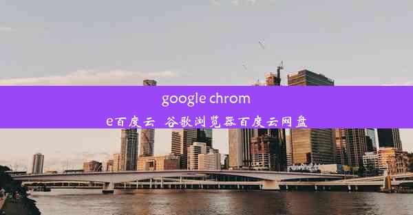 google chrome百度云_谷歌浏览器百度云网盘