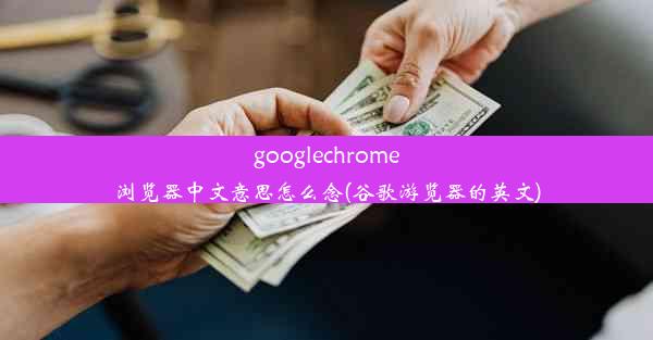 googlechrome浏览器中文意思怎么念(谷歌游览器的英文)