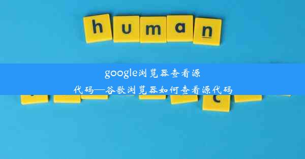 google浏览器查看源代码—谷歌浏览器如何查看源代码