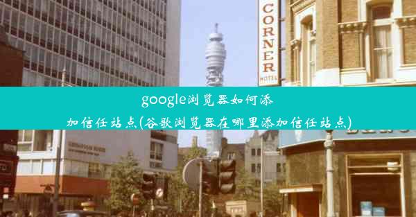 google浏览器如何添加信任站点(谷歌浏览器在哪里添加信任站点)