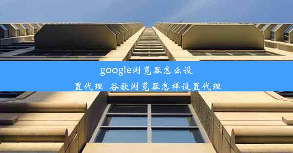 google浏览器怎么设置代理_谷歌浏览器怎样设置代理