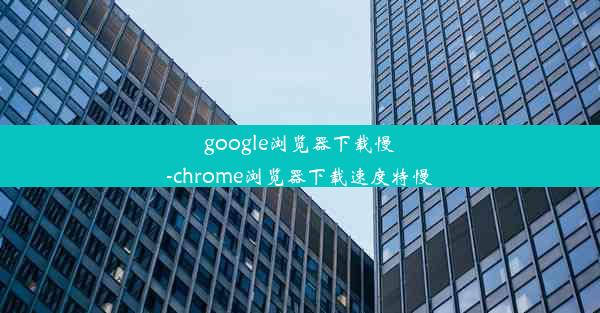 google浏览器下载慢-chrome浏览器下载速度特慢