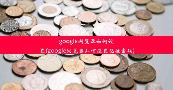 google浏览器如何设置(google浏览器如何设置记住密码)