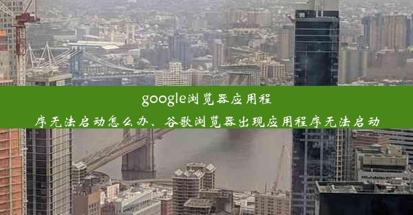 google浏览器应用程序无法启动怎么办、谷歌浏览器出现应用程序无法启动