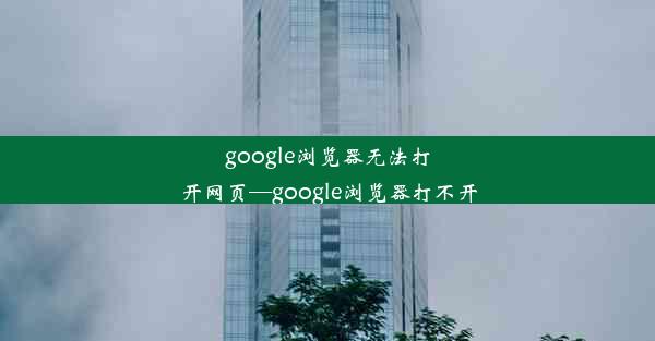 google浏览器无法打开网页—google浏览器打不开