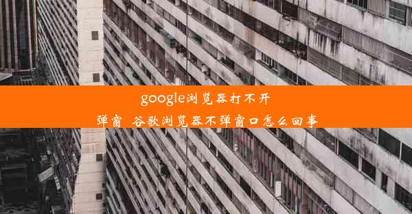 google浏览器打不开弹窗_谷歌浏览器不弹窗口怎么回事