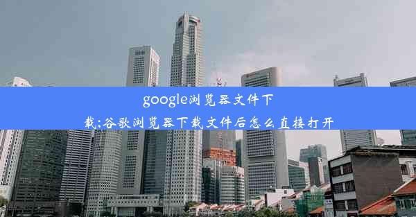 google浏览器文件下载;谷歌浏览器下载文件后怎么直接打开