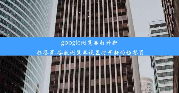 google浏览器打开新标签页,谷歌浏览器设置打开新的标签页