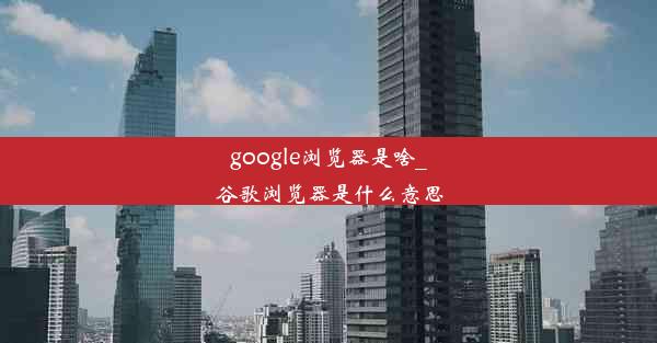 google浏览器是啥_谷歌浏览器是什么意思