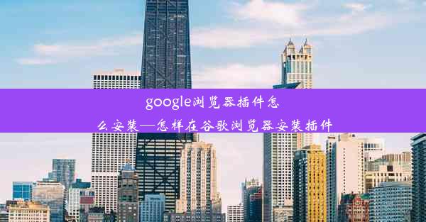 google浏览器插件怎么安装—怎样在谷歌浏览器安装插件