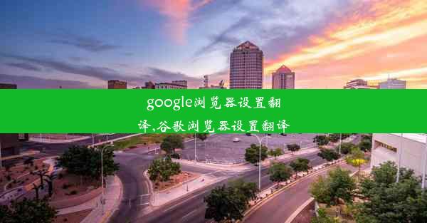 google浏览器设置翻译,谷歌浏览器设置翻译