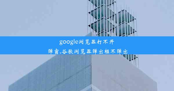 google浏览器打不开弹窗,谷歌浏览器弹出框不弹出