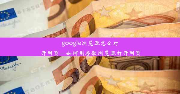 google浏览器怎么打开网页—如何用谷歌浏览器打开网页