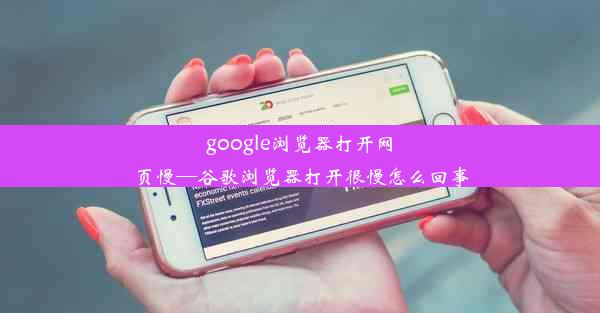 google浏览器打开网页慢—谷歌浏览器打开很慢怎么回事