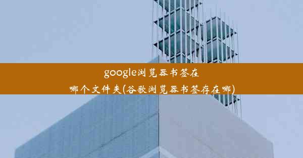 google浏览器书签在哪个文件夹(谷歌浏览器书签存在哪)