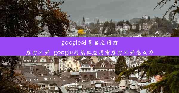 google浏览器应用商店打不开_google浏览器应用商店打不开怎么办