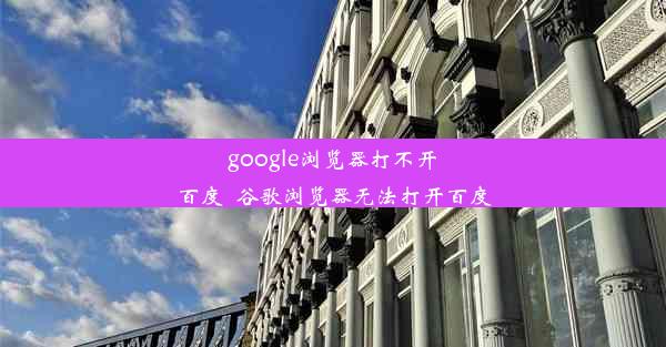 google浏览器打不开百度_谷歌浏览器无法打开百度