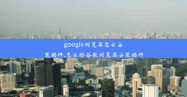 google浏览器怎么安装插件,怎么给谷歌浏览器安装插件