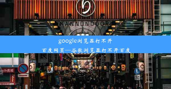 google浏览器打不开百度网页—谷歌浏览器打不开百度