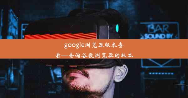 google浏览器版本查看—查询谷歌浏览器的版本