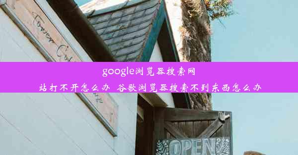 google浏览器搜索网站打不开怎么办_谷歌浏览器搜索不到东西怎么办