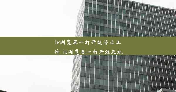 ie浏览器一打开就停止工作_ie浏览器一打开就死机