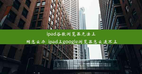 ipad谷歌浏览器无法上网怎么办_ipad上google浏览器怎么连不上