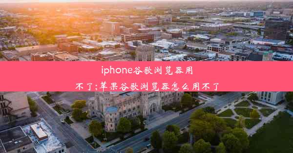 iphone谷歌浏览器用不了;苹果谷歌浏览器怎么用不了