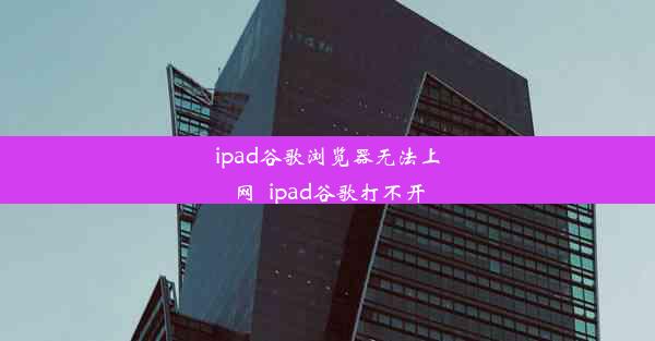 ipad谷歌浏览器无法上网_ipad谷歌打不开