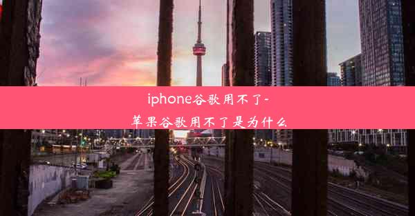 iphone谷歌用不了-苹果谷歌用不了是为什么