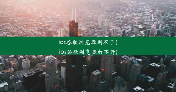 ios谷歌浏览器用不了(ios谷歌浏览器打不开)