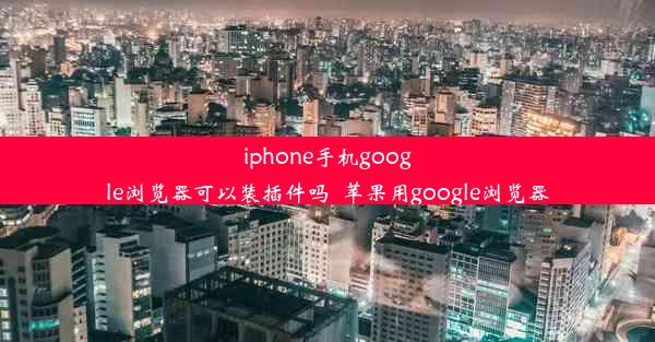 iphone手机google浏览器可以装插件吗_苹果用google浏览器