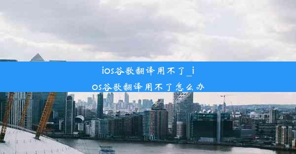 ios谷歌翻译用不了_ios谷歌翻译用不了怎么办