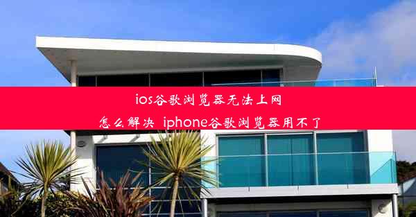 ios谷歌浏览器无法上网怎么解决_iphone谷歌浏览器用不了