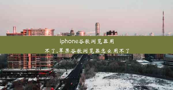 iphone谷歌浏览器用不了,苹果谷歌浏览器怎么用不了