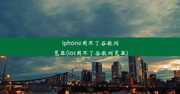 iphone用不了谷歌浏览器(ios用不了谷歌浏览器)