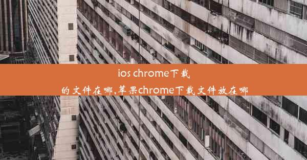 ios chrome下载的文件在哪,苹果chrome下载文件放在哪