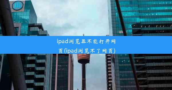 ipad浏览器不能打开网页(ipad浏览不了网页)