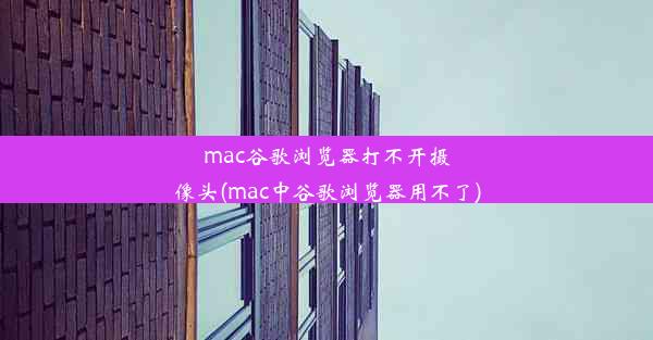 mac谷歌浏览器打不开摄像头(mac中谷歌浏览器用不了)