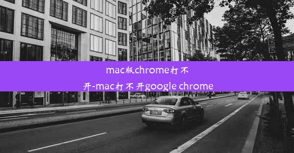 mac版chrome打不开-mac打不开google chrome