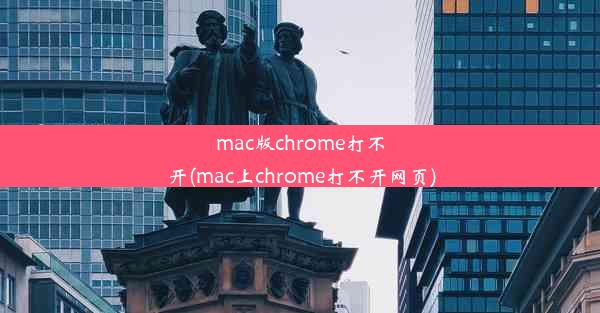 mac版chrome打不开(mac上chrome打不开网页)