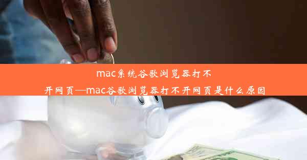 mac系统谷歌浏览器打不开网页—mac谷歌浏览器打不开网页是什么原因