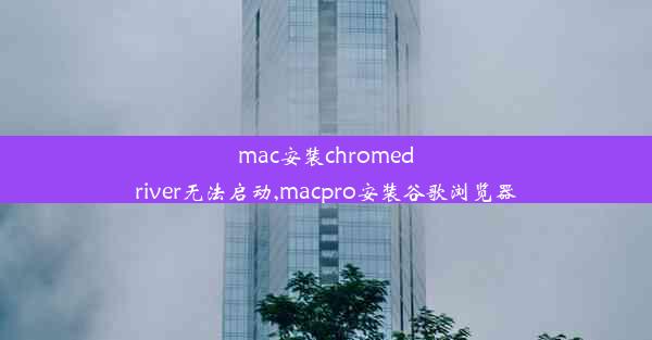 mac安装chromedriver无法启动,macpro安装谷歌浏览器