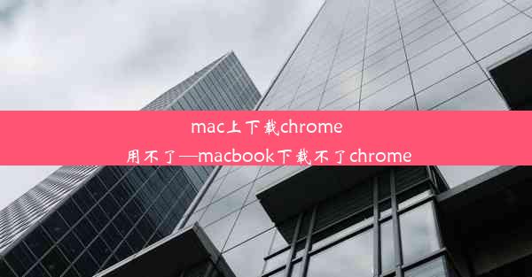 mac上下载chrome用不了—macbook下载不了chrome