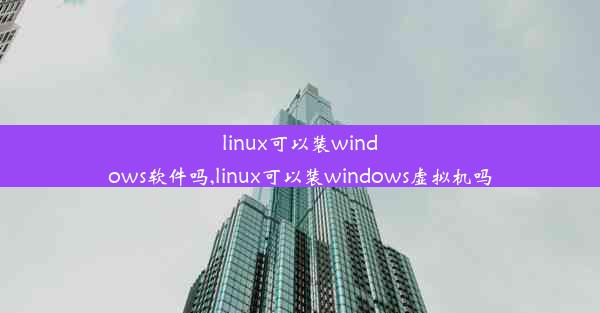 linux可以装windows软件吗,linux可以装windows虚拟机吗