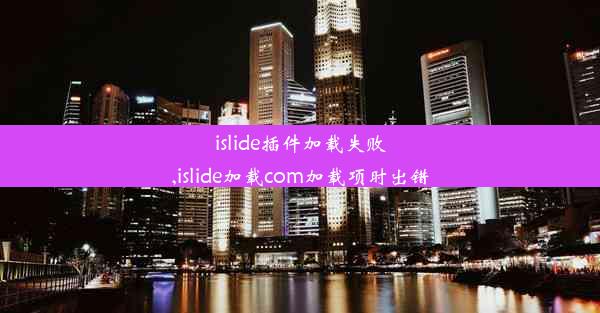 islide插件加载失败,islide加载com加载项时出错