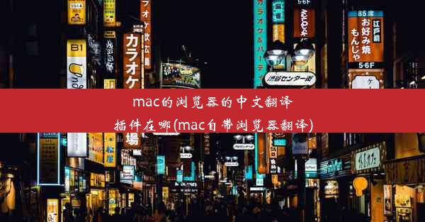 mac的浏览器的中文翻译插件在哪(mac自带浏览器翻译)