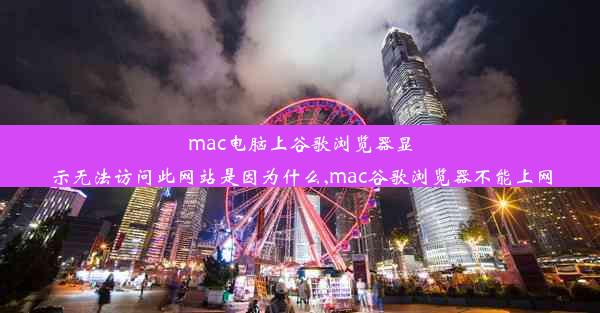 mac电脑上谷歌浏览器显示无法访问此网站是因为什么,mac谷歌浏览器不能上网